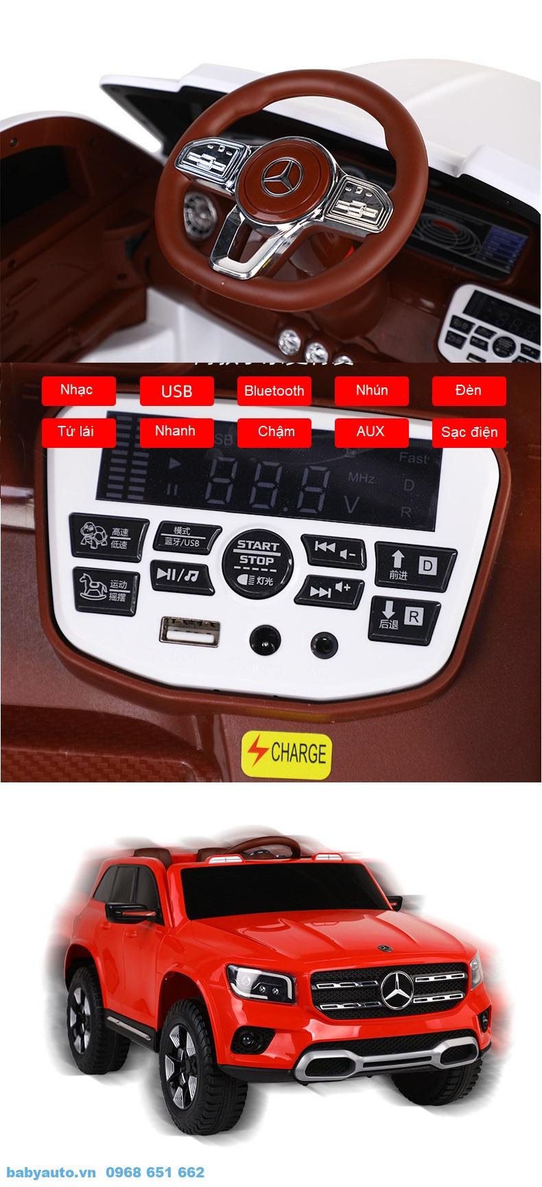 Bảng điều khiển các tiện ích trên xe như nhạc, chế độ di chuyển, chuyển các chế độ điều khiển, kết nối